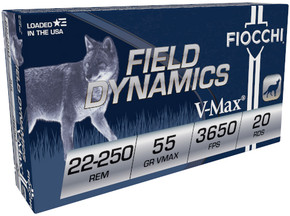 FIO FIELD 22-250 55GR HORNADY VMAX 20/10 FIO 22250HVD
