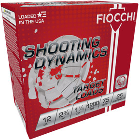 FIO SHOOTING TARGET 12GA 2.75 1.125OZ #7.5 25/10 FIO 12SD18H7