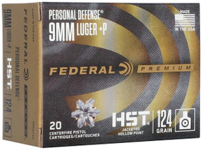 FED PREMIUM 9MM 124GR HST JHP 20/10 FED P9HST3S FED PREMIUM 9MM 124GR HST JHP 20/10 FED P9HST3S