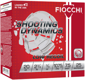 FIO SHOOTING LOW RECOIL 20GA 2.75 #7.5 25/10 FIO 20LITE75