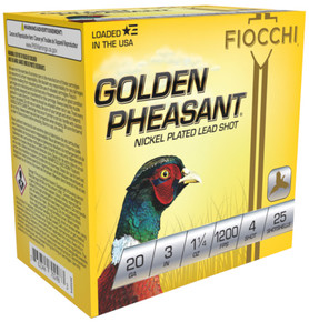 FIO GOLDEN PHEASANT 20GA 3 1.25OZ #4 25/10 FIO 203GP4 FIO GOLDEN PHEASANT 20GA 3 1.25OZ #4 25/10 FIO 203GP4