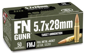 FN GUNR 5.7X28MM SS201 40GR FMJ 50/10 FN 10700032 FN GUNR 5.7X28MM SS201 40GR FMJ 50/10 FN 10700032
