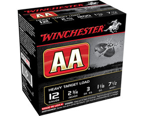 WIN AA HEAVY 12GA 2.75 1 1/8OZ #7.5 25/10 WIN AAM127