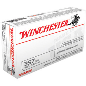 WIN DEFENSE 357SIG 125GR JHP 50/10 WIN USA357SJHP WIN DEFENSE 357SIG 125GR JHP 50/10 WIN USA357SJHP