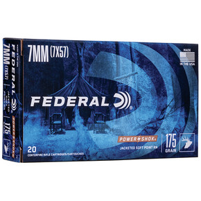 FED POWER-SHOK 7MMMAU 175GR SP RN 20/10 FED 7A FED POWER-SHOK 7MMMAU 175GR SP RN 20/10 FED 7A