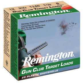 GUN CLUB 12GA 2.75 1 1/8OZ #8 1200FPS 25/10 REM 20234 GUN CLUB 12GA 2.75 1 1/8OZ #8 1200FPS 25/10 REM 20234