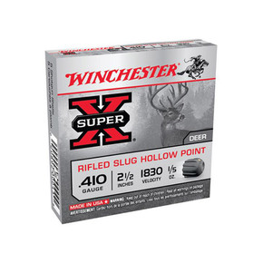 WIN SUPER-X RIFLED SLUG 410GA 2.5 1/5OZ 15/10 WIN X41RS5VP WIN SUPER-X RIFLED SLUG 410GA 2.5 1/5OZ 15/10 WIN X41RS5VP