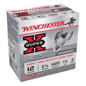WIN XPERT WATERFOWL 12GA 2.75 1 1/8OZ #2 25/10 WIN WEX12H2 WIN XPERT WATERFOWL 12GA 2.75 1 1/8OZ #2 25/10 WIN WEX12H2