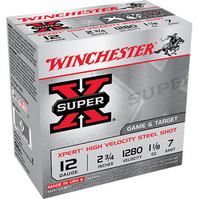 WIN XPERT GAME/TGT 12GA 2.75 1 1/8OZ #7 25/10 WIN WE12GTH7