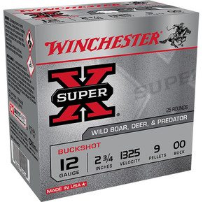 WIN SUPER-X BUCKSHOT 12GA 2.75 9PL #00 25/10 WIN XB1200VP25 WIN SUPER-X BUCKSHOT 12GA 2.75 9PL #00 25/10 WIN XB1200VP25