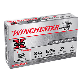WIN SUPER-X BUCKSHOT 12GA 2.75 27PEL #4 5/50 WIN XB124
