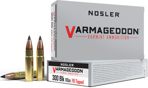 NOSLER VARMAGEDDON 300 AAC</br>110GR FBT 20RD 10BX/CS A40127 NOSLER VARMAGEDDON 300 AAC</br>110GR FBT 20RD 10BX/CS A40127