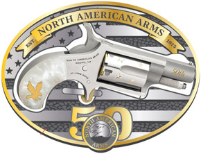 NAA MINI REVOLVER 22LR 50TH NAA BELT BUCKLE NAA 22LRBBO50 NAA MINI REVOLVER 22LR 50TH NAA BELT BUCKLE NAA 22LRBBO50