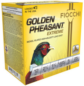 FIO GOLDEN PHEASANT HV 12GA 2.75 #5 25/10 FIO 12GPX5 FIO GOLDEN PHEASANT HV 12GA 2.75 #5 25/10 FIO 12GPX5