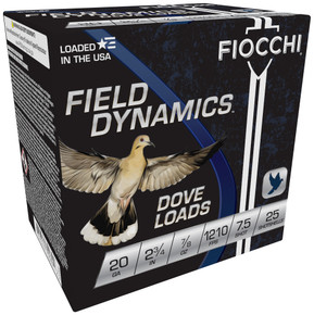 FIO FIELD DOVE 20GA 2.75 7/8OZ #7.5 25/10 FIO 20GT75 FIO FIELD DOVE 20GA 2.75 7/8OZ #7.5 25/10 FIO 20GT75