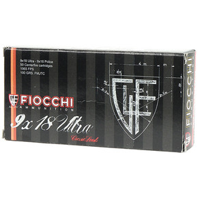 FIO 9X18 ULTRA 100GR FMJ 50/20 FIO 9X18 FIO 9X18 ULTRA 100GR FMJ 50/20 FIO 9X18