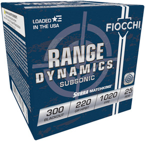 FIO RANGE 300BLK 220GR HPBT MK SUBSONIC 25/20 FIO 300BLKMB