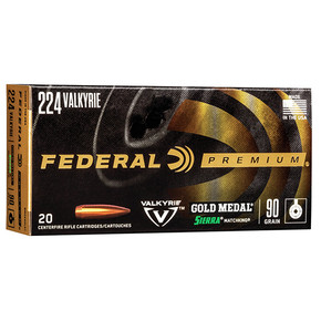 FED GOLD MEDAL 224VAL 90GR SIERRA BTHP 20/10 FED GM224VLK1 FED GOLD MEDAL 224VAL 90GR SIERRA BTHP 20/10 FED GM224VLK1