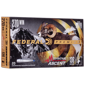 FED TERMINAL ASCENT 270WIN 136GR 20/10 FED P270TA1 FED TERMINAL ASCENT 270WIN 136GR 20/10 FED P270TA1