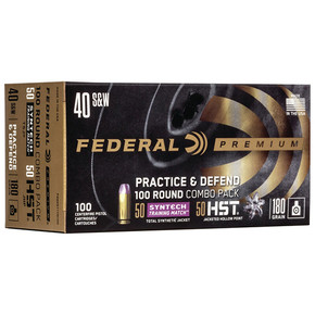 FED PREMIUM 40SW 180GR PRACTICE DEFEND 100/5 FED P40HST1TM100 FED PREMIUM 40SW 180GR PRACTICE DEFEND 100/5 FED P40HST1TM100