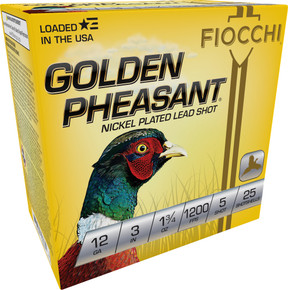 FIO GOLDEN PHEASANT 12GA 3 1.75OZ #5 25/10 FIO 123GP5 FIO GOLDEN PHEASANT 12GA 3 1.75OZ #5 25/10 FIO 123GP5