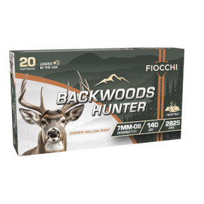 Fiocchi Backwoods Hunter Rifle Ammunition 7mm-08 Rem 140Gr CHP 2825 fps 20/ct XN7MM08BHC