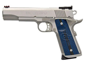 IN STOCK COLT 1911 GOLD CUP TROPHY 45ACP STS BLUE GRIPS 5" 8+1 COLTO5070XE