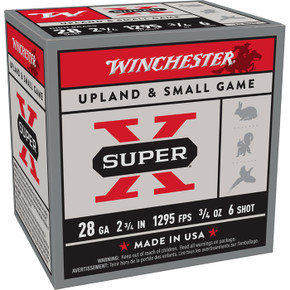 SUPER-X 28 GAUGE 2-3/4'' 3/4OZ #6 SHOT 250/CASE 105054187