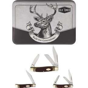 Old Timer Folding Knife Set with Tin PF1207768
