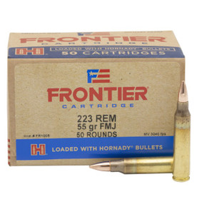 FRONTIER® 223 REM 55 GR FMJ (50 - ORIENTED) 50RD/BX 10BX/CS HORNFR1005