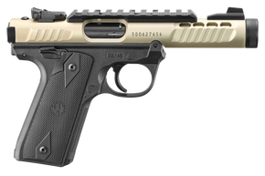 Ruger 43955 Mark IV 22/45 Lite 22 LR 10+1 4.40" Stainless Threaded Barrel, Champagne Anodized Serrated Slide w/Picatinny Rail, Black Anodized Polymer Frame, Black Checkered 1911-Style Grip 174474 Ruger 43955 Mark IV 22/45 Lite 22 LR 10+1 4.40" Stainless Threaded Barrel, Champagne Anodized Serrated Slide w/Picatinny Rail, Black Anodized Polymer Frame, Black Checkered 1911-Style Grip 174474