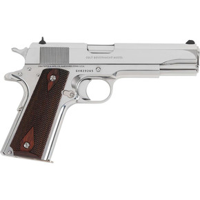 Colt 1911 Gov't Handgun .38 Super 9rd Magazine 5" Barrel Polished Stainless with Wood Grips CXO1911CBS38