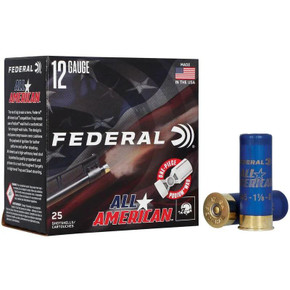 Federal All American Shotshells 12ga 2-3/4" 1-1/8oz 1145 fps #7.5 25/ct FAFAA12L75