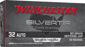 WINCHESTER SILVERTIP 32 ACP</br>60GR HP 50RD 10BX/CS AW32AST WINCHESTER SILVERTIP 32 ACP</br>60GR HP 50RD 10BX/CS AW32AST
