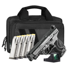SMITH & WESSON M&P 10MM M2.0 BUNDLE PISTOL 4.6" BLACK T.S. SAVIOR BAG, VIRIDIAN RFX11, 4-15RD SMIT14748