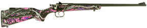 Crickett KSA2160 Youth  22 LR 1rd 16.12" Barrel & Receiver, Fixed Front/Adjustable Rear Peep Sight, Hydro Dipped Muddy Girl Synthetic Stock w/11.5" LOP, Rebounding Firing Pin Safety 25636