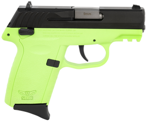 SCCY Industries CPX1CBLGG3 CPX-1 Gen3 9mm Luger 10+1 3.10" Lime Green Polymer w/Picatinny Rail Serrated Black Nitride SS Slide Lime Green Polymer Grip 144520