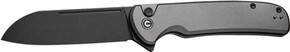 CIVIVI KNIFE CHEVALIER II 3.4"GRAY ALUM HANDLE/BLACK STNWSH C20022B3