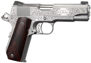 Ed Brown KCSSSIG Kobra Carry Signature Edition 45 ACP 7+1 4.25" Stainless Recessed Crown Barrel, Engraved Serrated Stainless Steel Slide & Frame w/Beavertail, Cocobolo Grip 178774 Ed Brown KCSSSIG Kobra Carry Signature Edition 45 ACP 7+1 4.25" Stainless Recessed Crown Barrel, Engraved Serrated Stainless Steel Slide & Frame w/Beavertail, Cocobolo Grip 178774