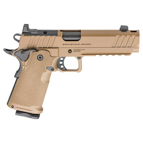 Springfield 1911 DS Prodigy Comp Handgun 9mm Luger 17(1) &20(1) Magazines 5" Barrel Coyote Brown Optic Ready FKPH9119AOSCBCOMP Springfield 1911 DS Prodigy Comp Handgun 9mm Luger 17(1) &20(1) Magazines 5" Barrel Coyote Brown Optic Ready FKPH9119AOSCBCOMP