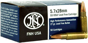 FN 5.7X28 27GR LEAD FREE JHPSS195LF 50RD 40BX/CS A10700012
