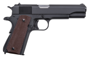 Auto-Ordnance 1911BKOMA 1911 A1 GI Spec *MA Compliant 45 ACP 7+1, 5" Stainless Steel Barrel, Matte Black Serrated Carbon Steel Slide & Frame w/Beavertail, Brown Checkered Polymer Grip 138199 Auto-Ordnance 1911BKOMA 1911 A1 GI Spec *MA Compliant 45 ACP 7+1, 5" Stainless Steel Barrel, Matte Black Serrated Carbon Steel Slide & Frame w/Beavertail, Brown Checkered Polymer Grip 138199