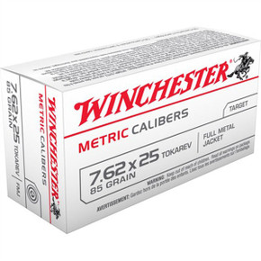 7.62X25MM TOKAREV 85GR FULL METAL JACKET 50/BOX 105202491 7.62X25MM TOKAREV 85GR FULL METAL JACKET 50/BOX 105202491