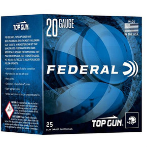 TOP GUN 20 GAUGE 2-3/4'' 7/8OZ #8 SHOT 1250 FPS 25/BOX 105001144