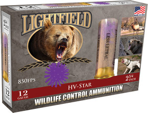 LIGHTFIELD 12GA 2.75" LESSLETHAL STAR 5RD 10BX/CS ACWHV12 LIGHTFIELD 12GA 2.75" LESSLETHAL STAR 5RD 10BX/CS ACWHV12