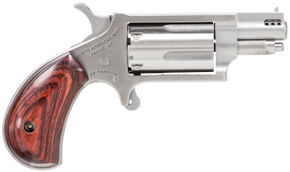 North American Arms 22MSP Mini-Revolver 22 WMR 5 Shot 1.13" Stainless Steel Ported Barrel, Frame & Cylinder, Rosewood Birdshead Grip, Exposed Hammer 93419 North American Arms 22MSP Mini-Revolver 22 WMR 5 Shot 1.13" Stainless Steel Ported Barrel, Frame & Cylinder, Rosewood Birdshead Grip, Exposed Hammer 93419