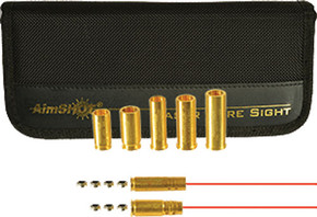AIMSHOT BORE SIGHT 9MM/30CARBINE & 5 PISTOL CAL ARBORS KTPISTOL AIMSHOT BORE SIGHT 9MM/30CARBINE & 5 PISTOL CAL ARBORS KTPISTOL