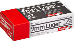 AGUILA 9MM SUBSONIC 147GRFMJ FN 50RD 20Bx/CS A1E097719 AGUILA 9MM SUBSONIC 147GRFMJ FN 50RD 20Bx/CS A1E097719