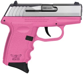 SCCY Industries CPX-3TTPK CPX-3  Sub-Compact Frame 380 ACP 10+1, 3.10" Stainless Quadlock Barrel, Serrated Stainless Steel Slide, Pink Polymer Frame w/Finger Grooves, No Safety, Right Hand 144563