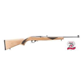 Ruger 75th Anniversary 10/22 Sporter Rifle .22 LR 10rd Magazine 18.5" Barrel Natural Wood Stock UR41275 Ruger 75th Anniversary 10/22 Sporter Rifle .22 LR 10rd Magazine 18.5" Barrel Natural Wood Stock UR41275